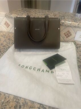 Longchamp Paris Premier
Dark Brown Leather Structured Tote
